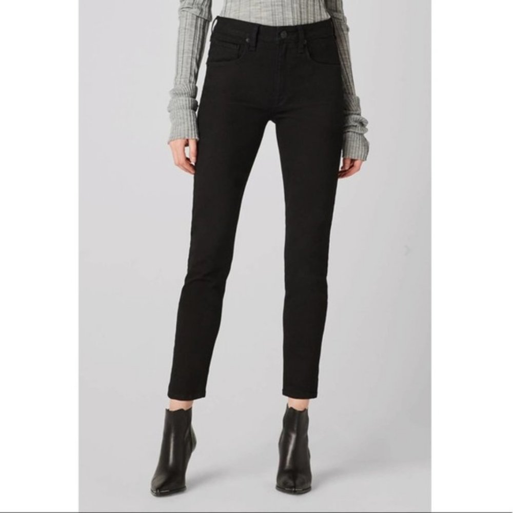 NWT Hudson Barbara High Waist Skinny Ankle Leg Velvet Brown 26